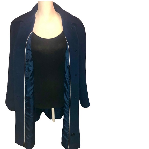 Women’s Navy Blue Wool Pea Coat - Picture 1 of 12